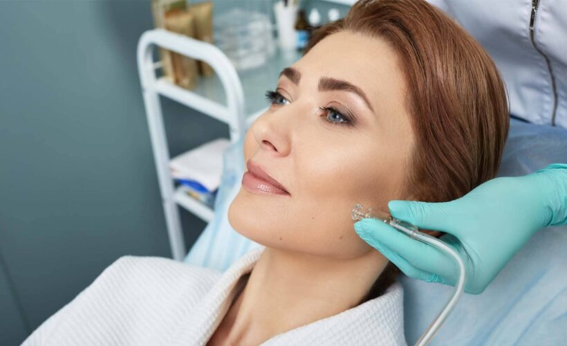 Patient receiving Ozone and UVB Therapy in Solomons MD at Patuxent Wellness clinic